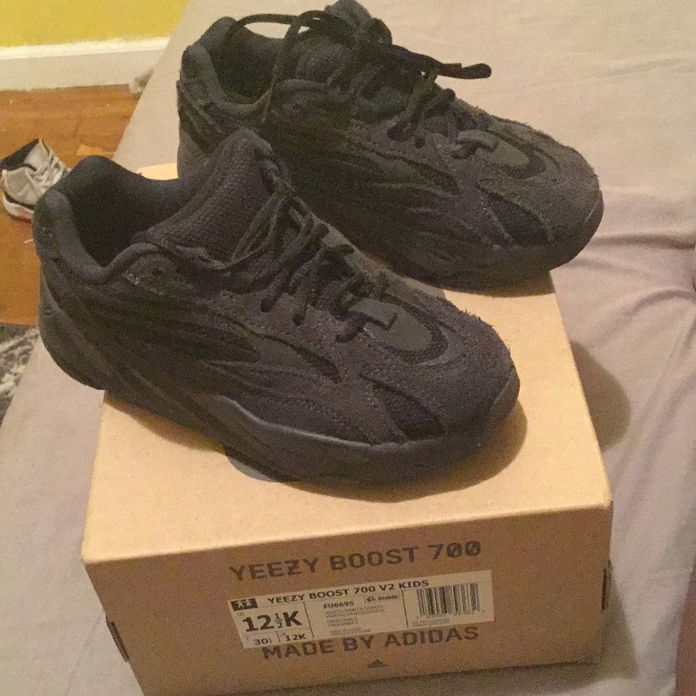 Size 12 1/2 yeezy boost 700 slightly worn .